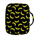 Black And Yellow Banana Pattern Print Front Pocket Bible Bag