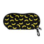 Black And Yellow Banana Pattern Print Glasses Case