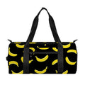 Black And Yellow Banana Pattern Print Gym Bag