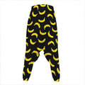 Black And Yellow Banana Pattern Print Hammer Pants