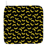 Black And Yellow Banana Pattern Print Hand Towel