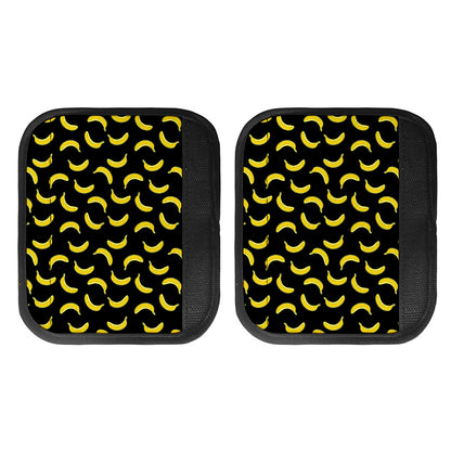 Black And Yellow Banana Pattern Print Handle Covers