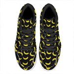 Black And Yellow Banana Pattern Print High Top Leather Sneakers