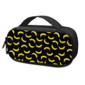 Black And Yellow Banana Pattern Print Portable Cooler Travel Case
