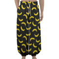 Black And Yellow Banana Pattern Print Lantern Pants
