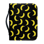Black And Yellow Banana Pattern Print Leather Bible Cover