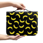 Black And Yellow Banana Pattern Print Leather Bible Cover