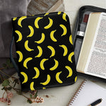 Black And Yellow Banana Pattern Print Leather Bible Cover