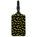 Black And Yellow Banana Pattern Print Luggage Tag