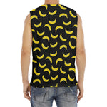 Black And Yellow Banana Pattern Print Men's Fitness Tank Top