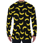 Black And Yellow Banana Pattern Print Men's Long Sleeve T-Shirt