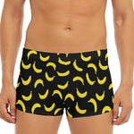 Black And Yellow Banana Pattern Print Men's Short Boxer Briefs