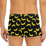 Black And Yellow Banana Pattern Print Men's Short Boxer Briefs