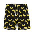 Black And Yellow Banana Pattern Print Men's Athletic Shorts