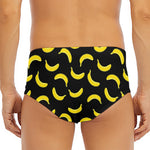 Black And Yellow Banana Pattern Print Men's Triangle Swim Briefs