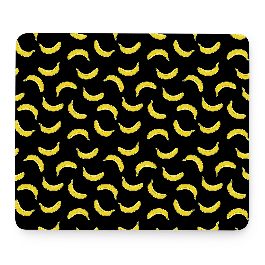 Black And Yellow Banana Pattern Print Mouse Pad