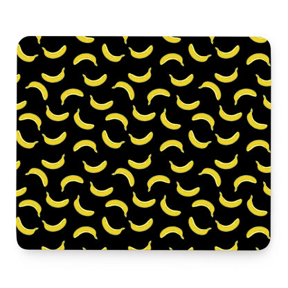 Black And Yellow Banana Pattern Print Mouse Pad