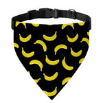 Black And Yellow Banana Pattern Print Over The Collar Dog Bandana