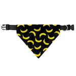 Black And Yellow Banana Pattern Print Over The Collar Dog Bandana