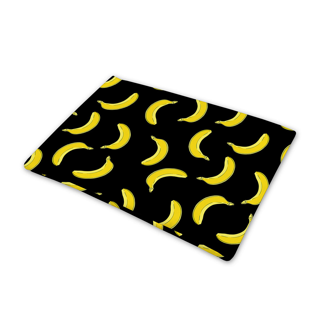 Black And Yellow Banana Pattern Print Pet Cooling Mat Cover