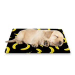 Black And Yellow Banana Pattern Print Pet Cooling Mat Cover