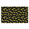 Black And Yellow Banana Pattern Print Polyester Doormat