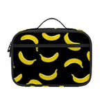 Black And Yellow Banana Pattern Print Portable Lunch Bag