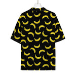 Black And Yellow Banana Pattern Print Rayon Hawaiian Shirt