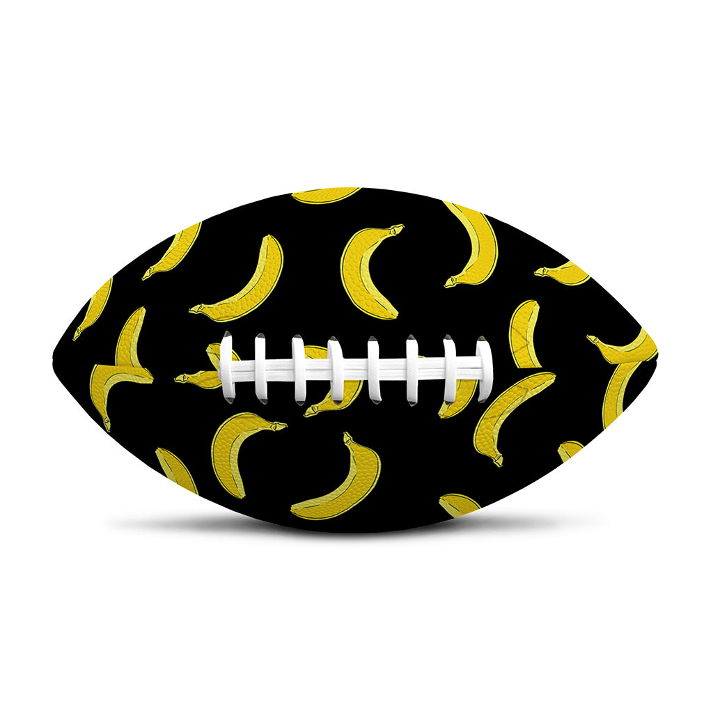 Black And Yellow Banana Pattern Print Rugby Ball