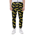Black And Yellow Banana Pattern Print Joggers