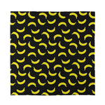 Black And Yellow Banana Pattern Print Silk Bandana