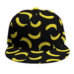 Black And Yellow Banana Pattern Print Snapback Cap