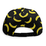 Black And Yellow Banana Pattern Print Snapback Cap