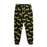 Black And Yellow Banana Pattern Print Sweatpants