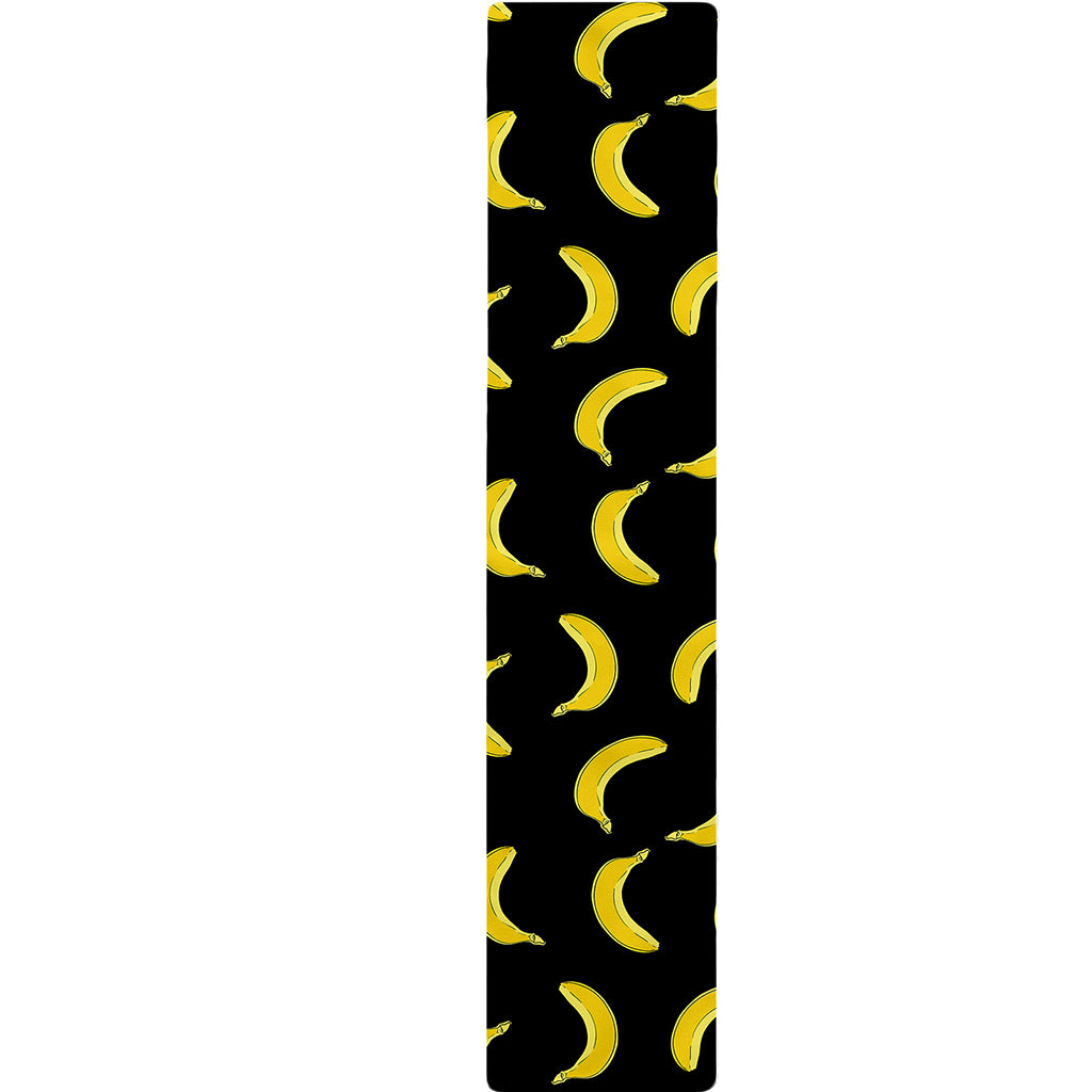 Black And Yellow Banana Pattern Print Table Runner