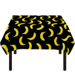 Black And Yellow Banana Pattern Print Tablecloth