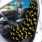 Black And Yellow Banana Pattern Print Waterproof Car Seat Cover