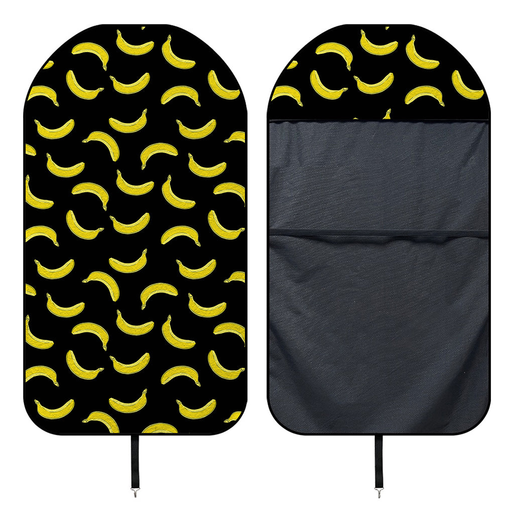 Black And Yellow Banana Pattern Print Waterproof Car Seat Cover