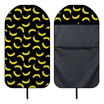 Black And Yellow Banana Pattern Print Waterproof Car Seat Cover