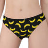 Black And Yellow Banana Pattern Print Women's Panties