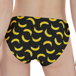 Black And Yellow Banana Pattern Print Women's Panties