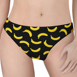 Black And Yellow Banana Pattern Print Women's Thong