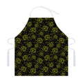 Black And Yellow Daffodil Pattern Print Adjustable Apron