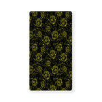 Black And Yellow Daffodil Pattern Print Baby Crib Sheet