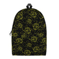 Black And Yellow Daffodil Pattern Print School Backpack