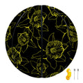 Black And Yellow Daffodil Pattern Print Basketball