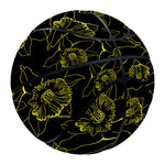 Black And Yellow Daffodil Pattern Print Basketball