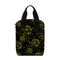 Black And Yellow Daffodil Pattern Print Bible Tote Bag