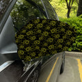 Black And Yellow Daffodil Pattern Print Car Side Mirror Covers