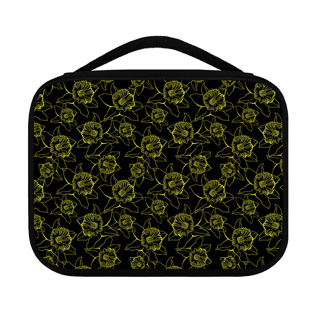 Black And Yellow Daffodil Pattern Print Classic Bible Case
